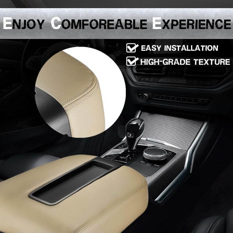 Citumo Center Console Armrest lid Cover Compatible with 2007-2013 Silverado Tahoe Suburba Avalanche Sierra Yukon XL Arm Rest Center Console Cover Lid, Replac OE 19328711, Beige - Image 3